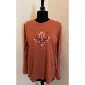 L'auberge du Lac -Lake Charles Casino Long Sleeve Burnt Orange T Shirt - Sz L